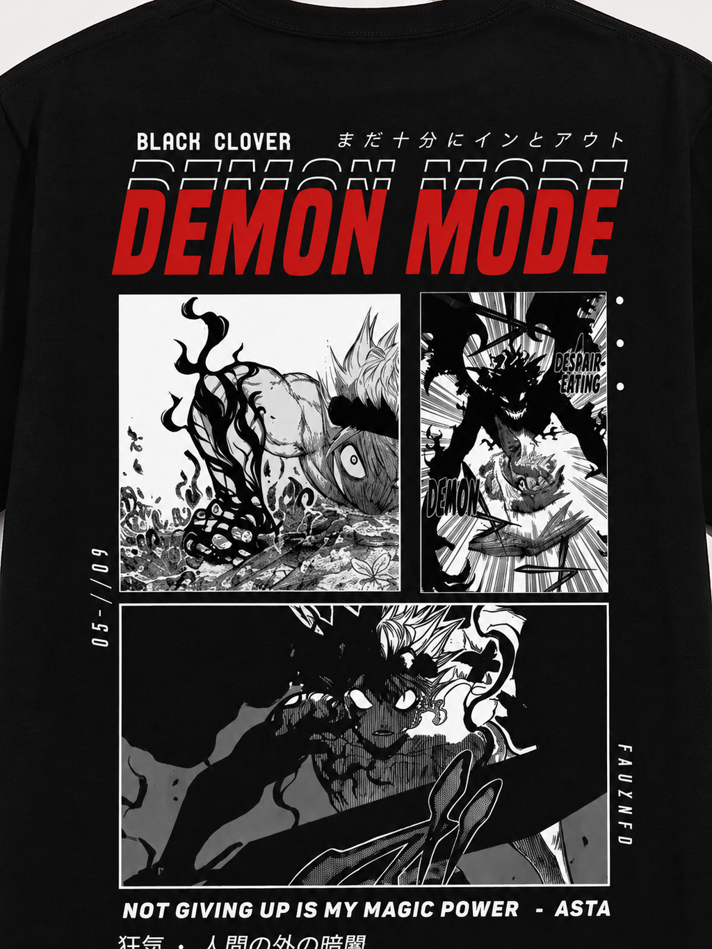 Tshirt Negro De Black Clover