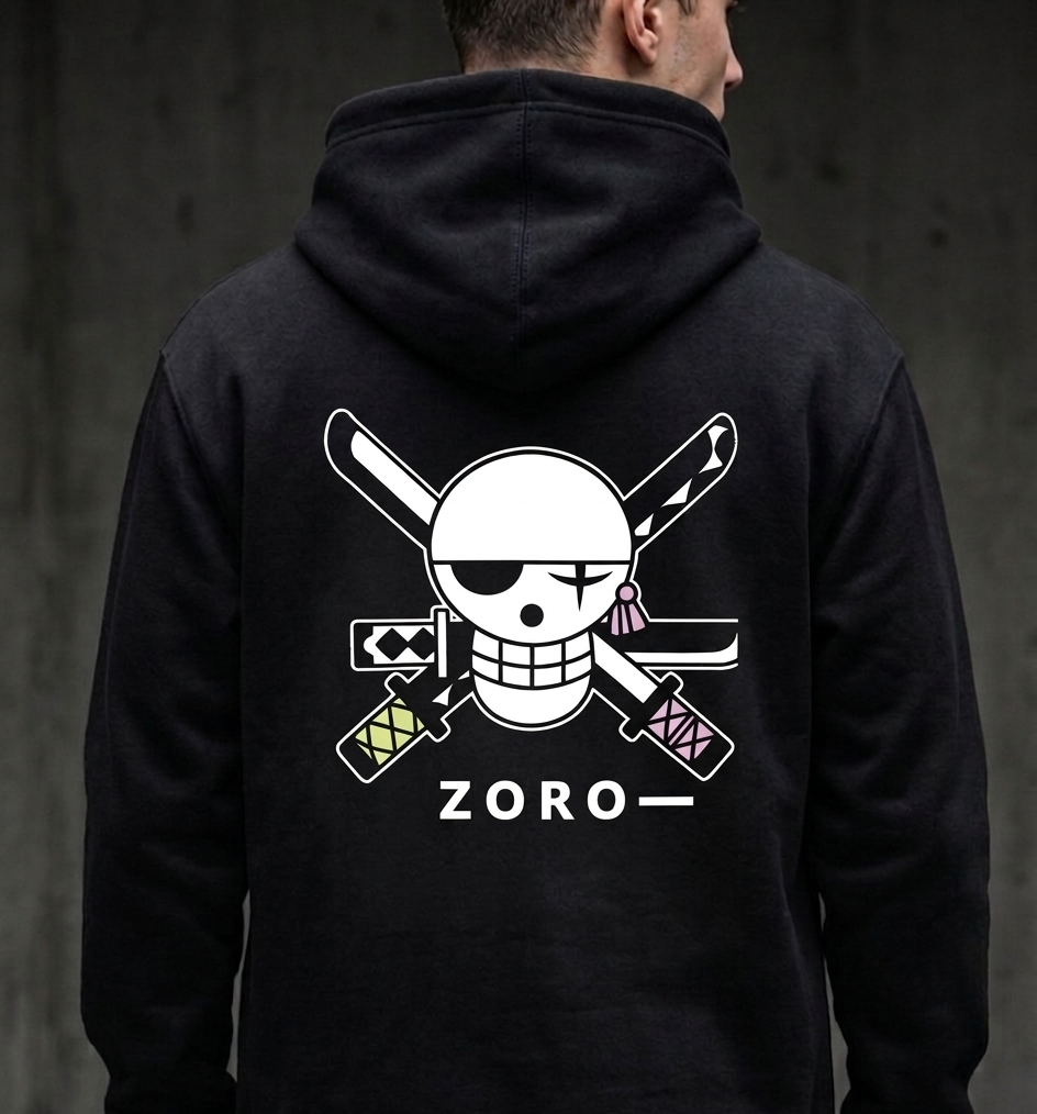 One Piece, Hoodie Negro Premium