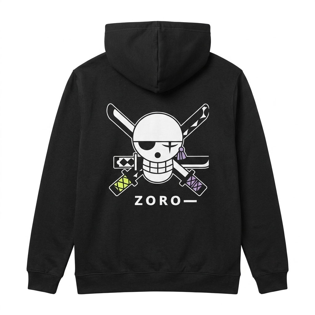 One Piece, Hoodie Negro Premium