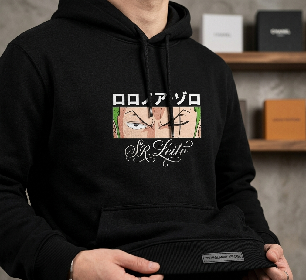 One Piece, Hoodie Negro Premium