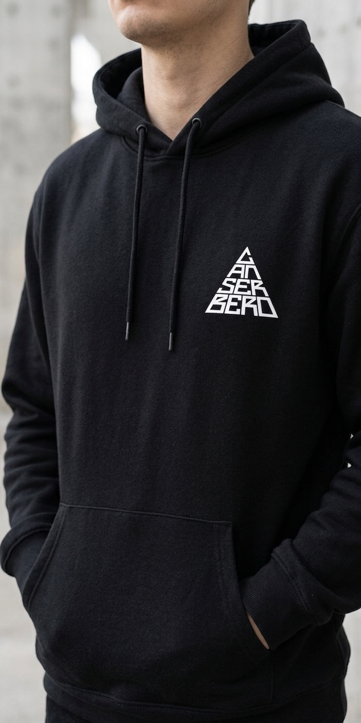 Cancerbero Hoodie, Negro Premium