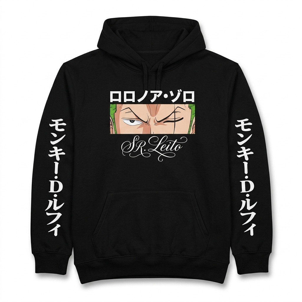 One Piece, Hoodie Negro Premium