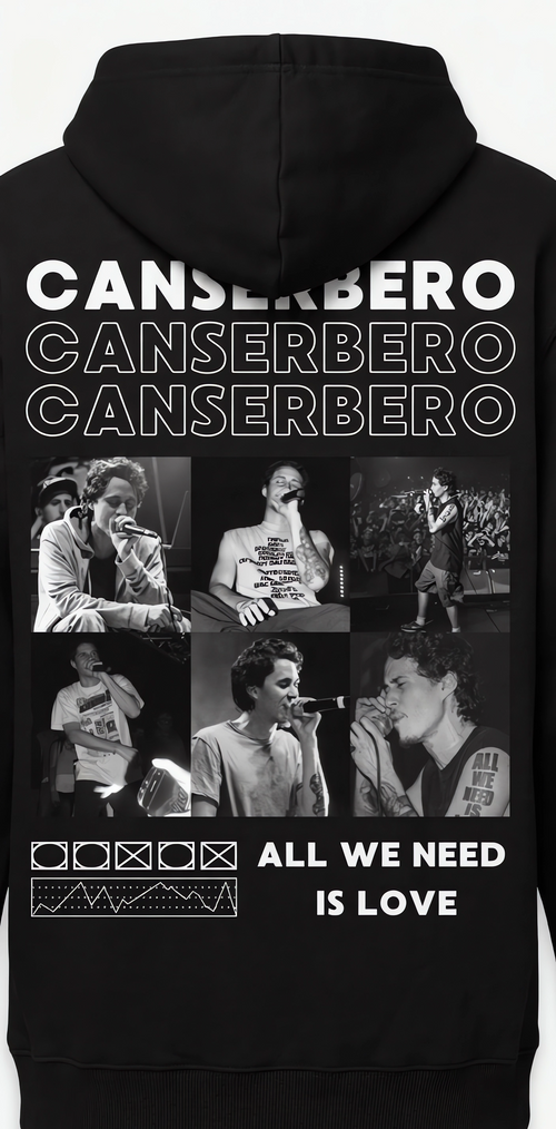Cancerbero Hoodie, Negro Premium
