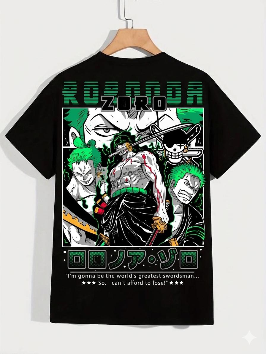 Tshirt Negro Zoro One Piece